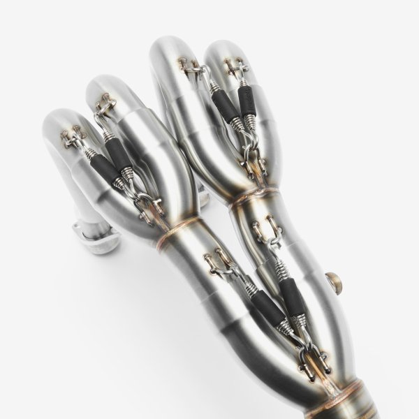 Lextek Stainless Steel RP1 Gloss S/Steel Oval Exhaust System 400mm for Suzuki GSX-S 1000 (21-24)