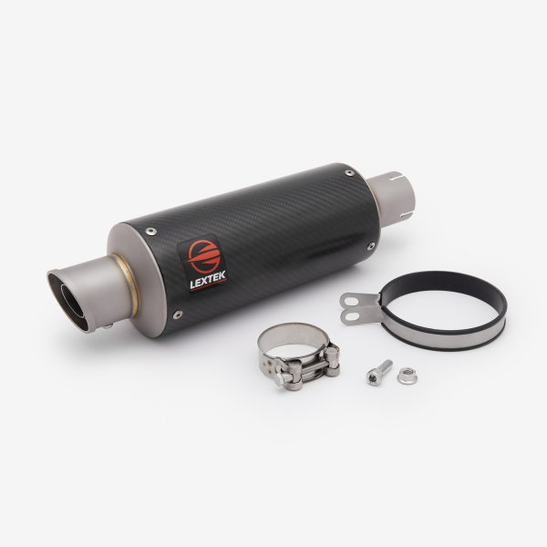 Lextek Stainless Steel GP8C Carbon Fibre GP Stubby Exhaust System 240mm