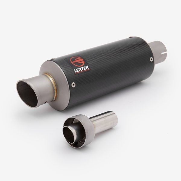 Lextek Stainless Steel GP8C Carbon Fibre GP Stubby Exhaust System 240mm