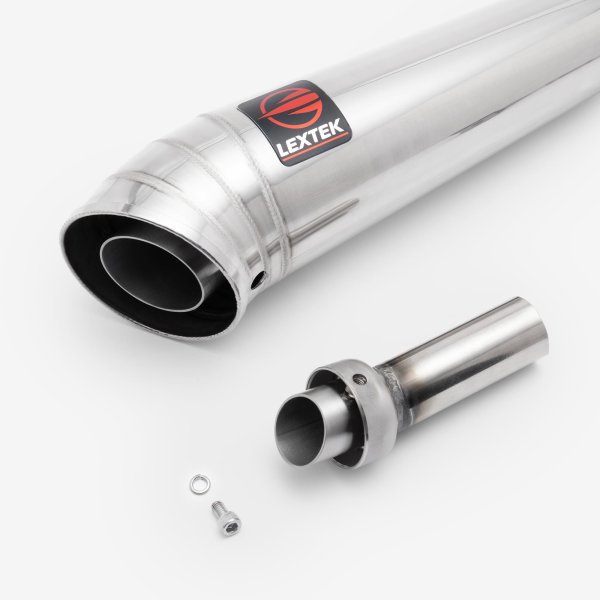Lextek Stainless Steel MP4 S/Steel Megaphone Exhaust System 300mm for Suzuki GSX-S 1000 (21-24)