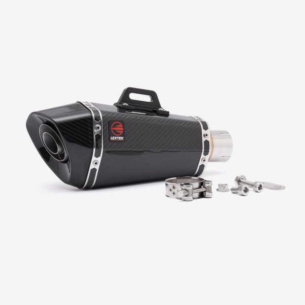 Lextek Stainless Steel XP8C Carbon Fibre Exhaust System 210mm for Suzuki GSX-S 1000 (21-24)