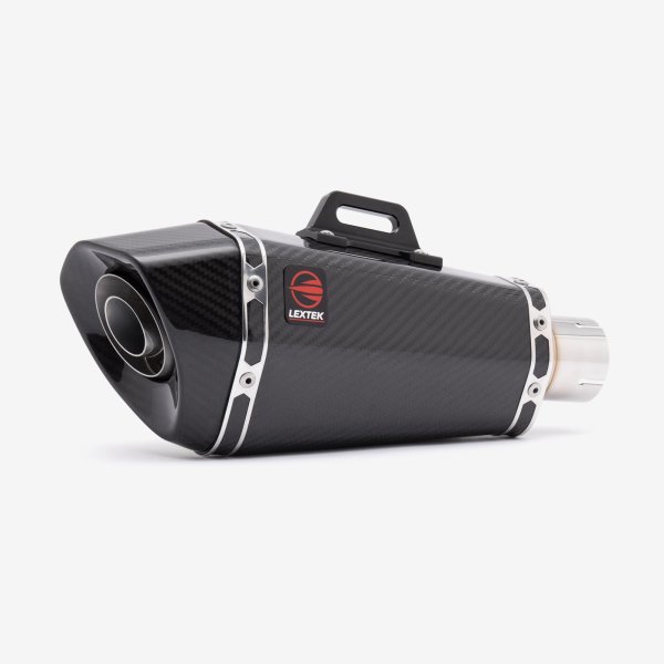 Lextek Stainless Steel XP8C Carbon Fibre Exhaust System 210mm for Suzuki GSX-S 1000 (21-24)