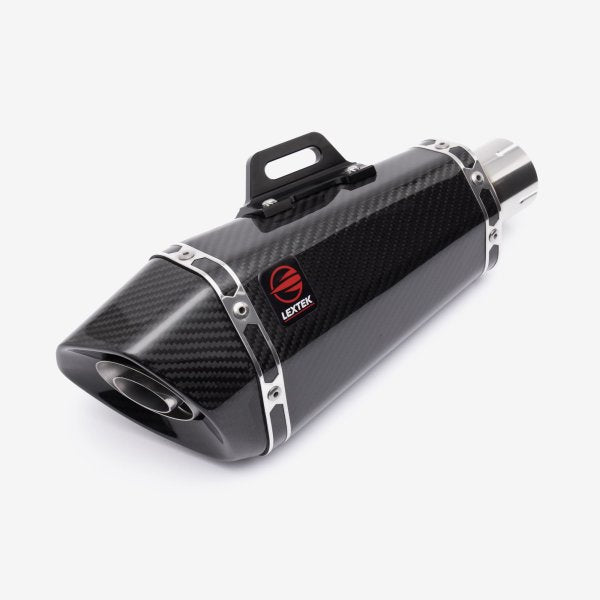 Lextek Stainless Steel XP8C Carbon Fibre Exhaust System 210mm for Suzuki GSX-S 1000 (21-24)