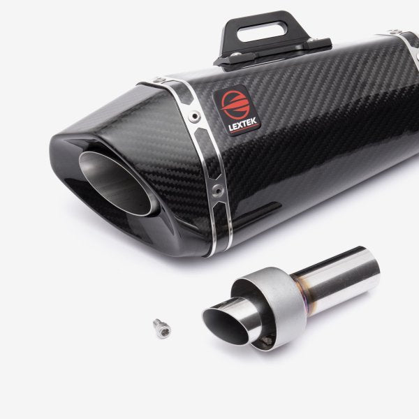 Lextek Stainless Steel XP8C Carbon Fibre Exhaust System 210mm for Suzuki GSX-S 1000 (21-24)