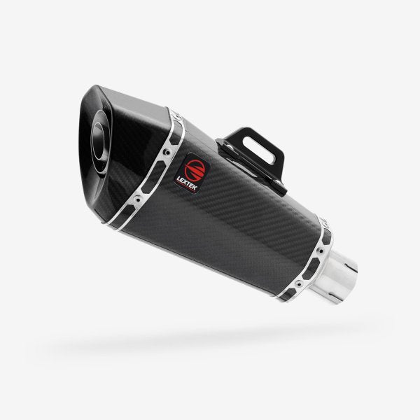 Lextek Stainless Steel XP8C Carbon Fibre Exhaust System 210mm for Suzuki GSX-S 1000 (21-24)