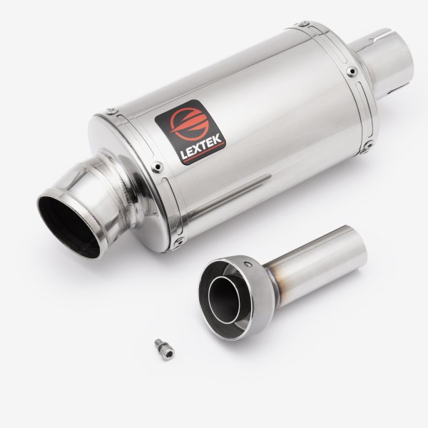 Lextek Stainless Steel OP4 Polished S/Steel Exhaust System 200mm for Suzuki GSX-S 1000 (21-24)