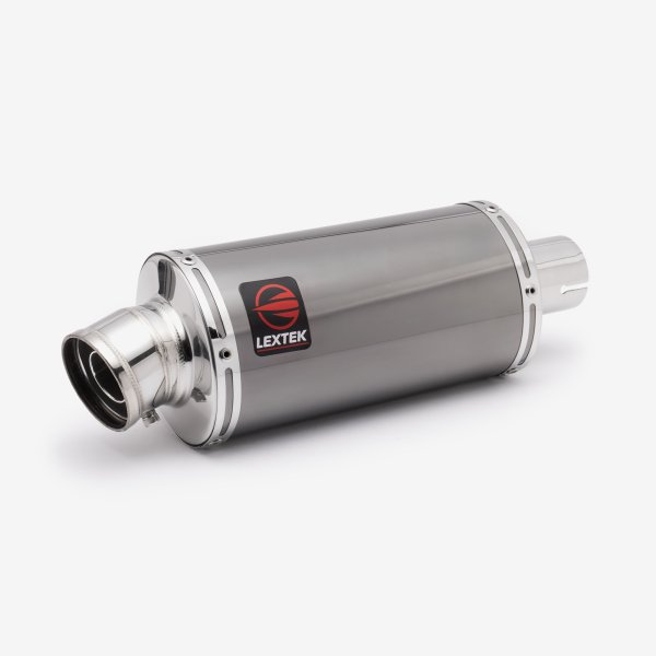 Lextek Stainless Steel OP16 Dark Tint Stainless Exhaust System 250mm for Suzuki GSX-S 1000 (21-24)