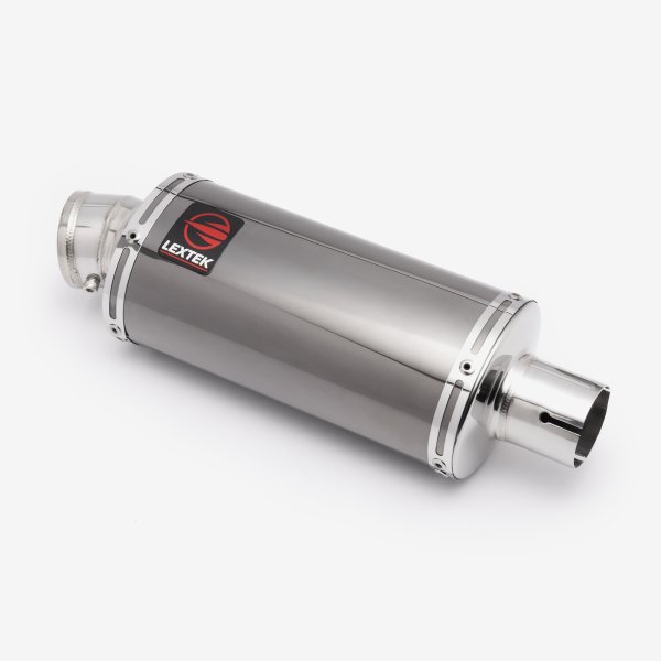 Lextek Stainless Steel OP16 Dark Tint Stainless Exhaust System 250mm for Suzuki GSX-S 1000 (21-24)