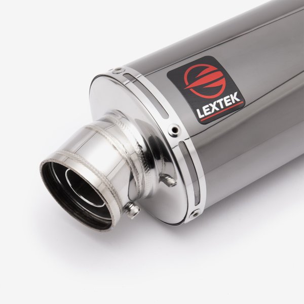 Lextek Stainless Steel OP16 Dark Tint Stainless Exhaust System 250mm for Suzuki GSX-S 1000 (21-24)