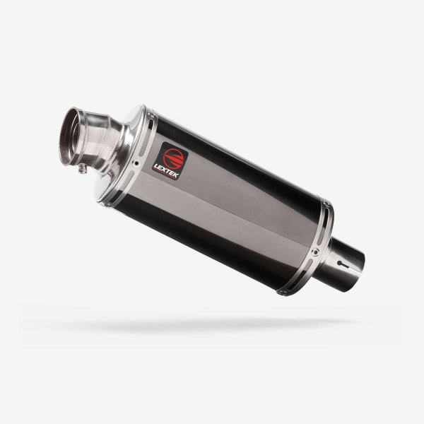Lextek Stainless Steel OP16 Dark Tint Stainless Exhaust System 250mm for Suzuki GSX-S 1000 (21-24)