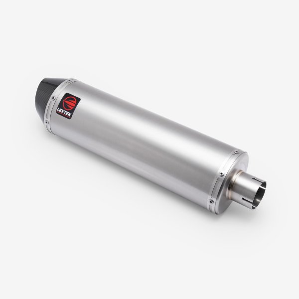 Lextek Stainless Steel RP1 Gloss S/Steel Oval Exhaust System 400mm for Suzuki GSX-S 1000 (21-24)