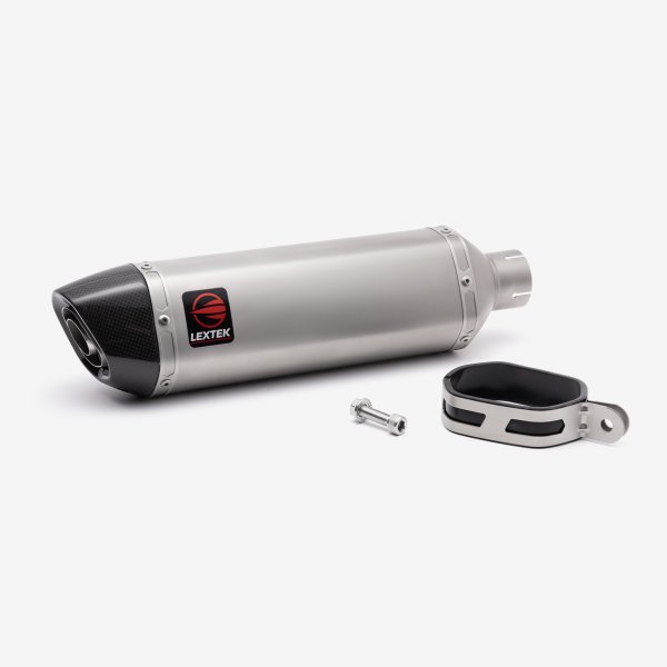 Lextek Stainless Steel VP1 Matt S/Steel Exhaust System 300mm for Suzuki GSX-S 1000 (21-24)