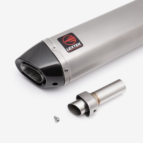 Lextek Stainless Steel VP1 Matt S/Steel Exhaust System 300mm for Suzuki GSX-S 1000 (21-24)