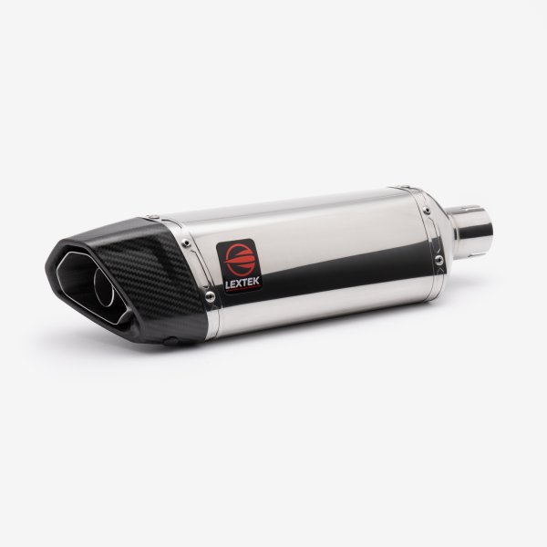 Lextek Stainless Steel SP4 Polished Stainless Steel Exhaust System 300mm