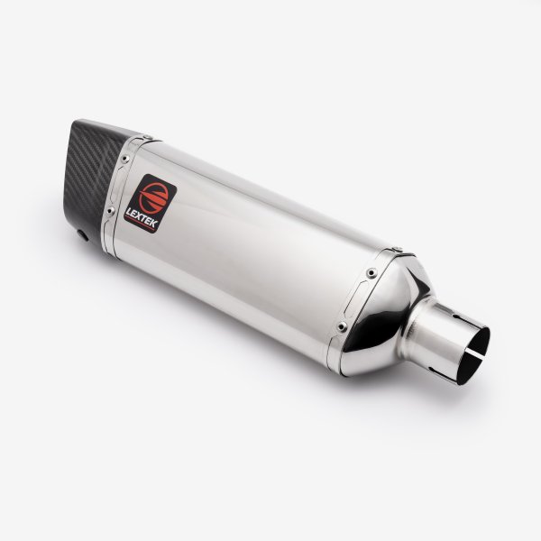 Lextek Stainless Steel SP4 Polished Stainless Steel Exhaust System 300mm