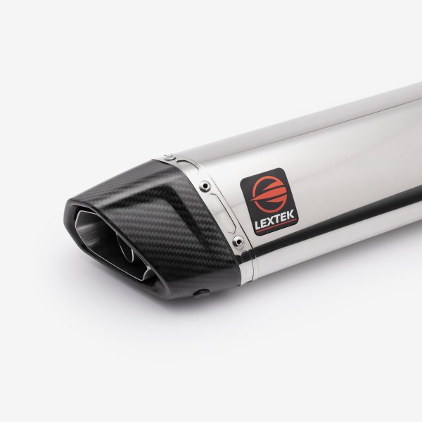 Lextek Stainless Steel SP4 Polished Stainless Steel Exhaust System 300mm