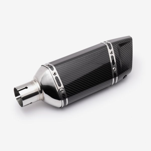 Lextek Stainless Steel SP11C Gloss Carbon Fibre Exhaust System 200mm for Suzuki GSX-S 1000 (21-24)
