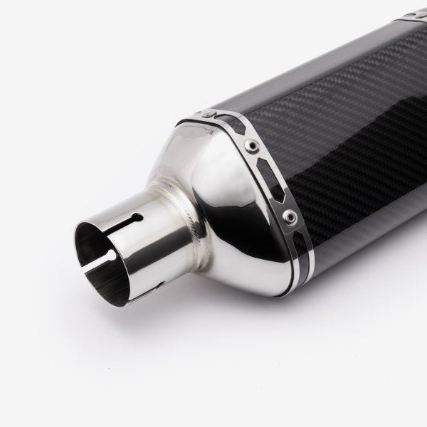 Lextek Stainless Steel SP11C Gloss Carbon Fibre Exhaust System 200mm for Suzuki GSX-S 1000 (21-24)