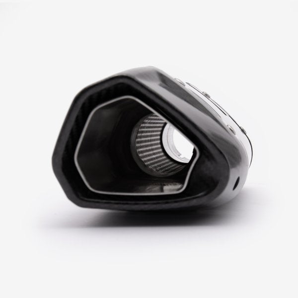 Lextek Stainless Steel SP11C Gloss Carbon Fibre Exhaust System 200mm for Suzuki GSX-S 1000 (21-24)