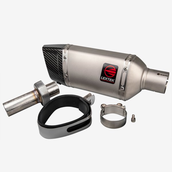 Lextek Stainless Steel SP5 Matt Stainless Steel Exhaust System 200mm for Suzuki GSX-S 1000 (21-24)