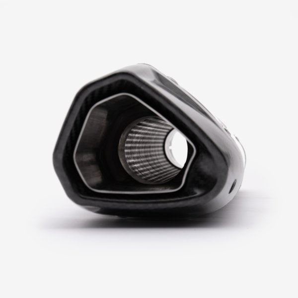 Lextek Stainless Steel SP7C Gloss Carbon Fibre Exhaust System 400mm for Suzuki GSX-S 1000 (21-24)