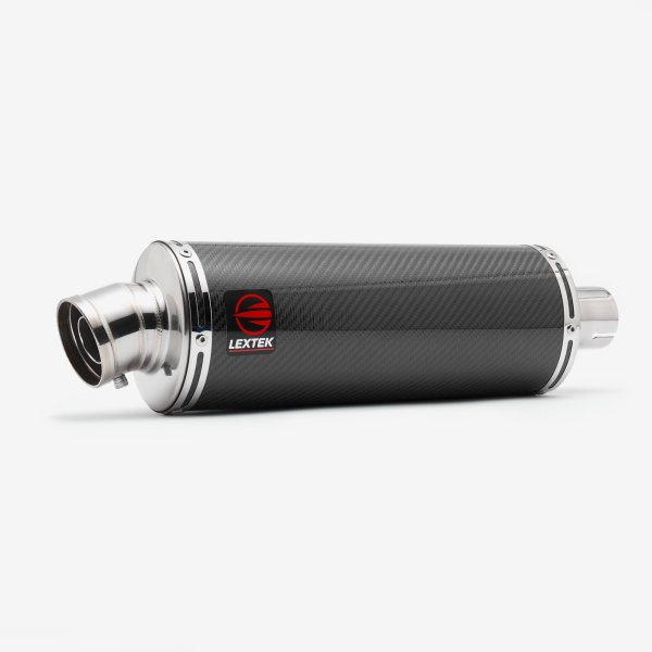 Lextek Carbon Fibre OP8C Matt S/Steel Exhaust System 350mm for Suzuki GSX-S 1000 (21-24)