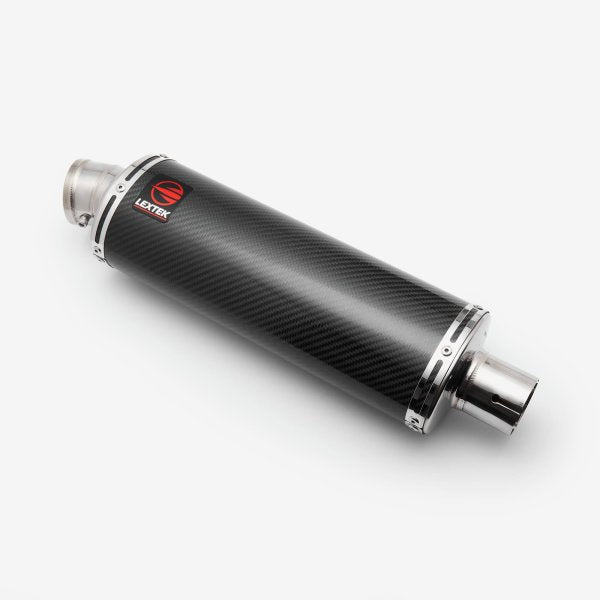 Lextek Carbon Fibre OP8C Matt S/Steel Exhaust System 350mm for Suzuki GSX-S 1000 (21-24)