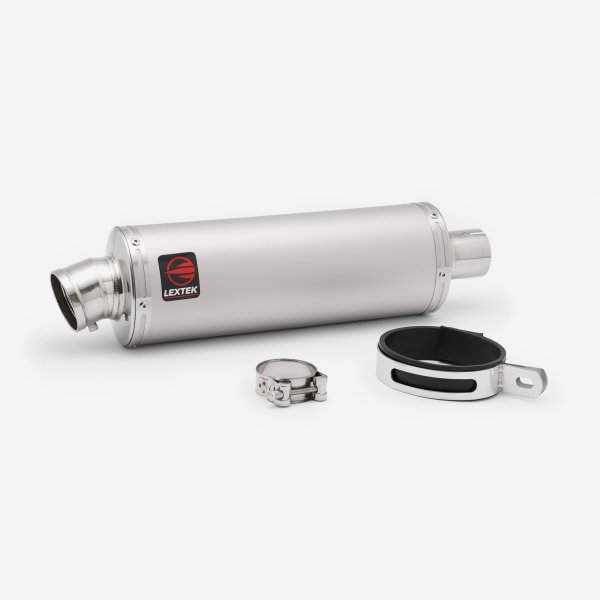 Lextek Stainless Steel OP1 Matt S/Steel Exhaust System 350mm for Suzuki GSX-S 1000 (21-24)
