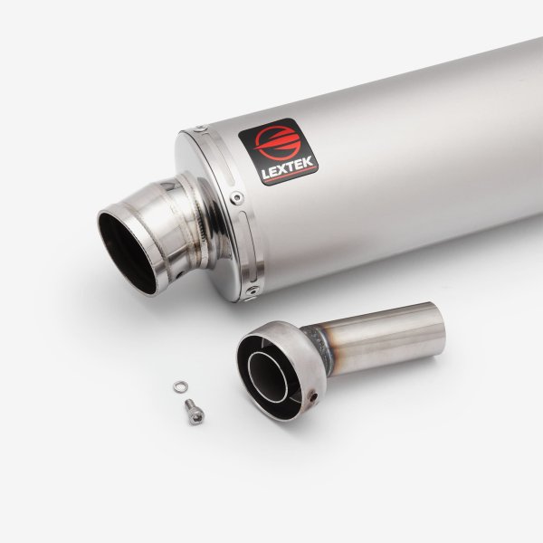 Lextek Stainless Steel OP1 Matt S/Steel Exhaust System 350mm for Suzuki GSX-S 1000 (21-24)