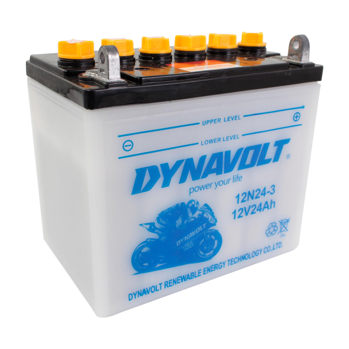 Dynavolt 12N243 Conventional Dry Charge Battery With Acid Pack