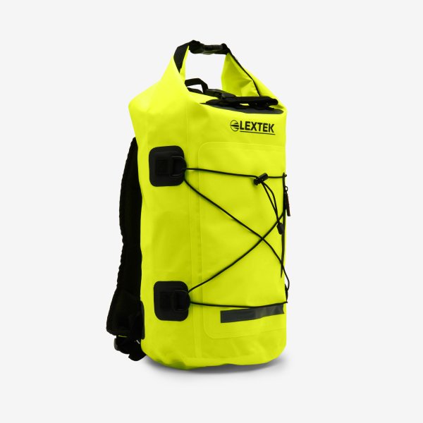 Lextek Waterproof Dry Bag Backpack 30Litre Fluorescent Yellow