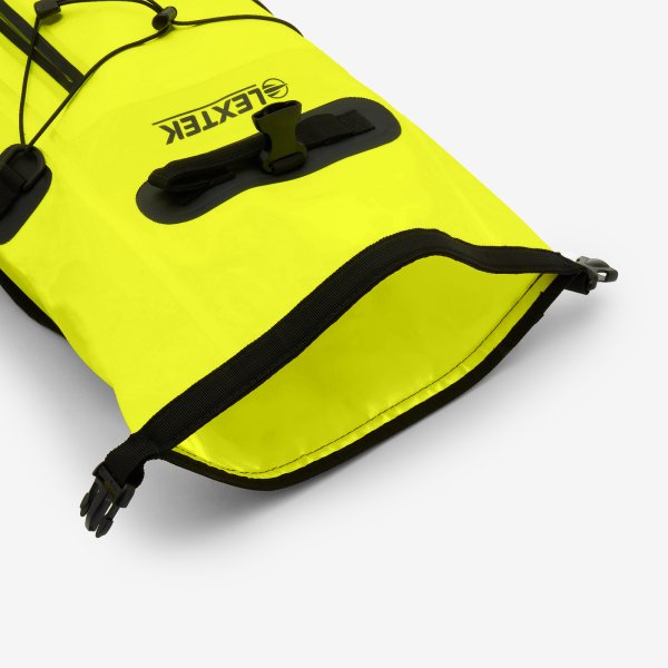 Lextek Waterproof Dry Bag Backpack 30Litre Fluorescent Yellow