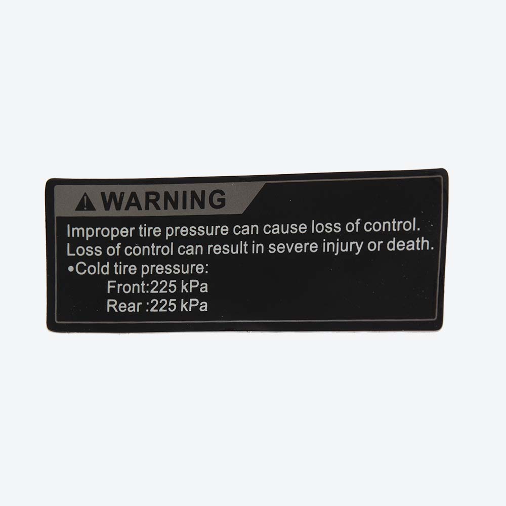 Tyre Pressure Sticker
