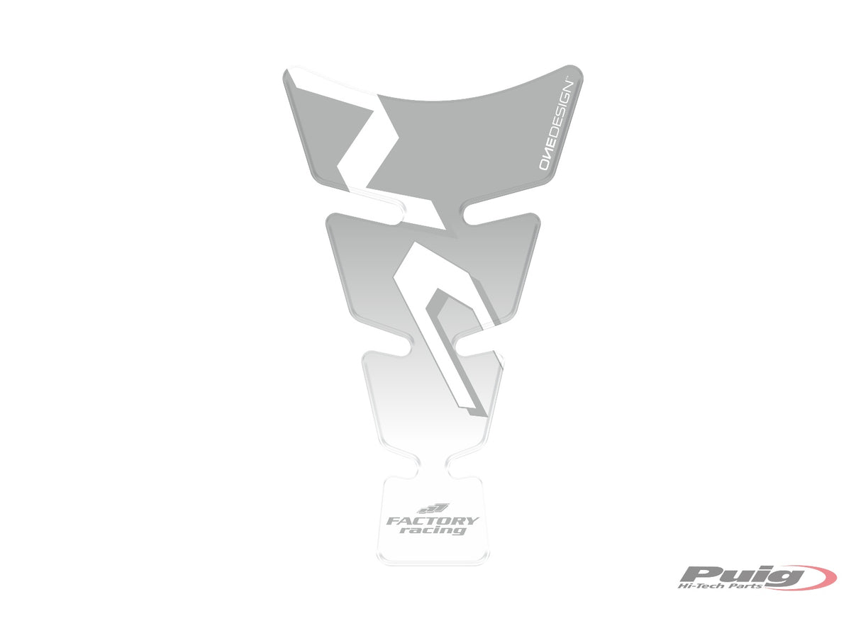 Puig Spirit Tank Pad With Model Logo (Silver)