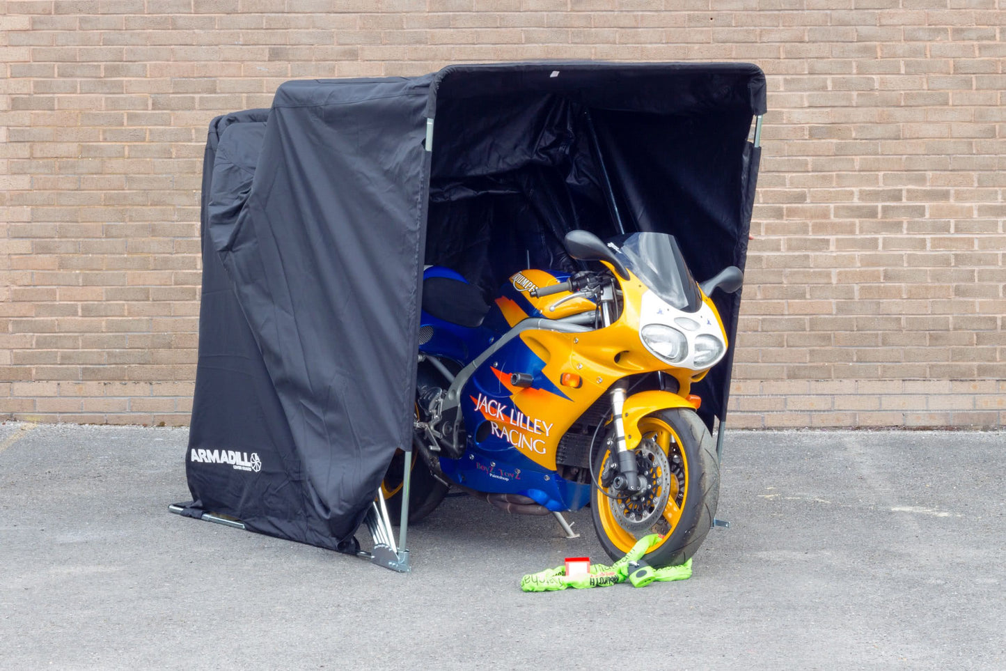 Armadillo Motorcycle Garage Shelter - Large (345cm X 137cm X 190cm)
