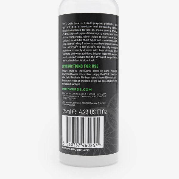 Motoverde PTFE Chain Lube 125ml for Motorcycle