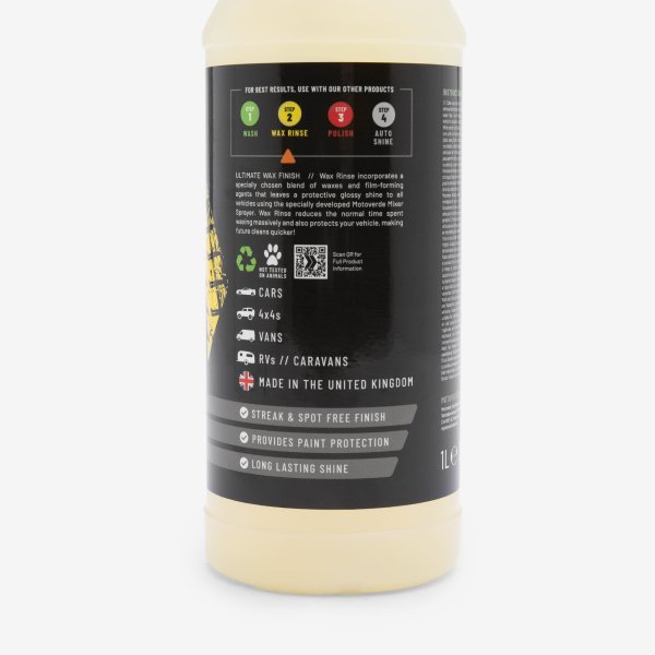 Motoverde Wax Rinse (Concentrated) 1 Litre for Motorcycle