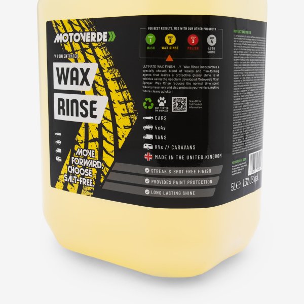 Motoverde Wax Rinse (Concentrated) 5 Litre for Motorcycle