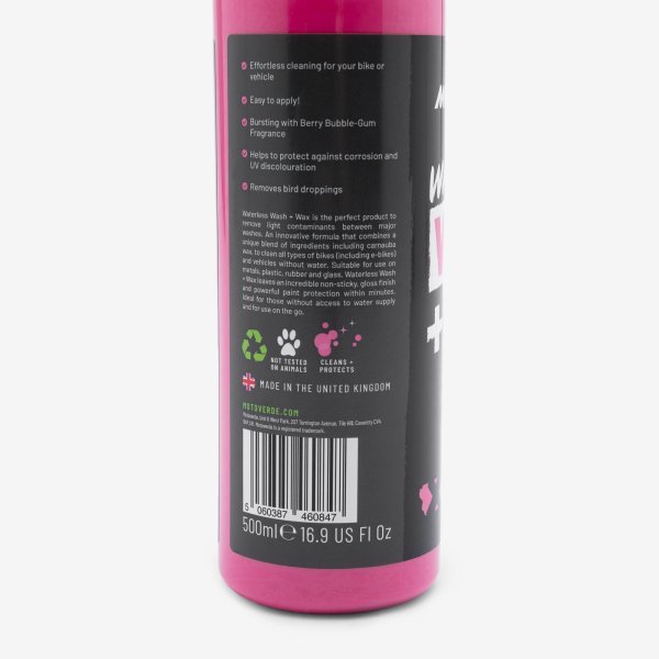 Motoverde Waterless Wash + Wax 500ml for Motorcycle
