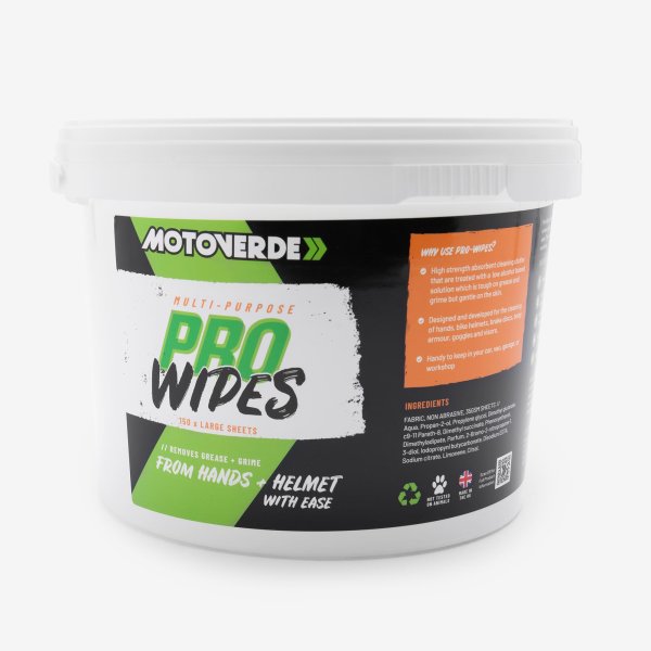 Motoverde Pro-Wipes 150 x Wipes for Motorcycle