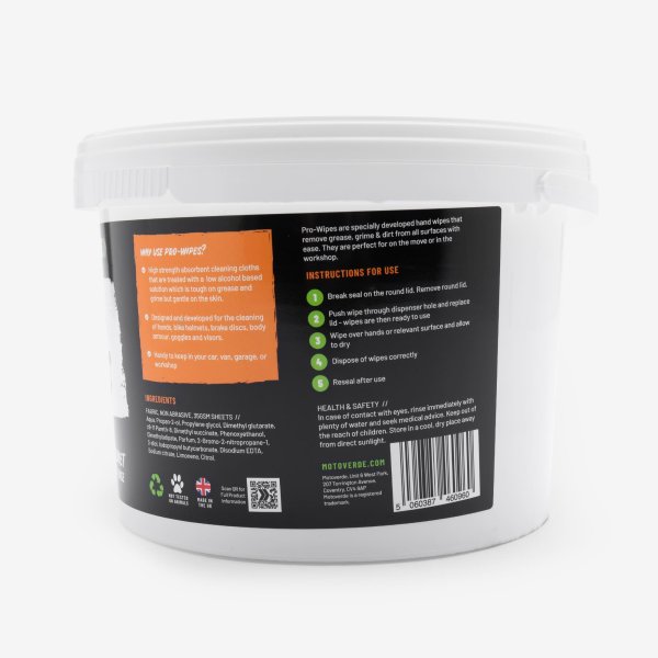 Motoverde Pro-Wipes 150 x Wipes for Motorcycle
