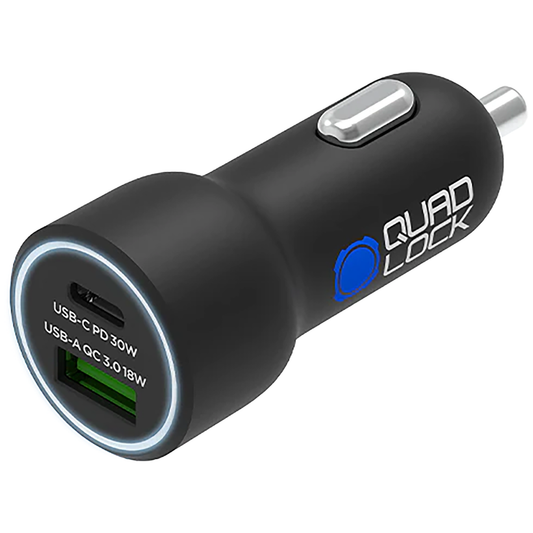 Quad Lock - 48W Dual Car Charger - USB-C PD + USB-A