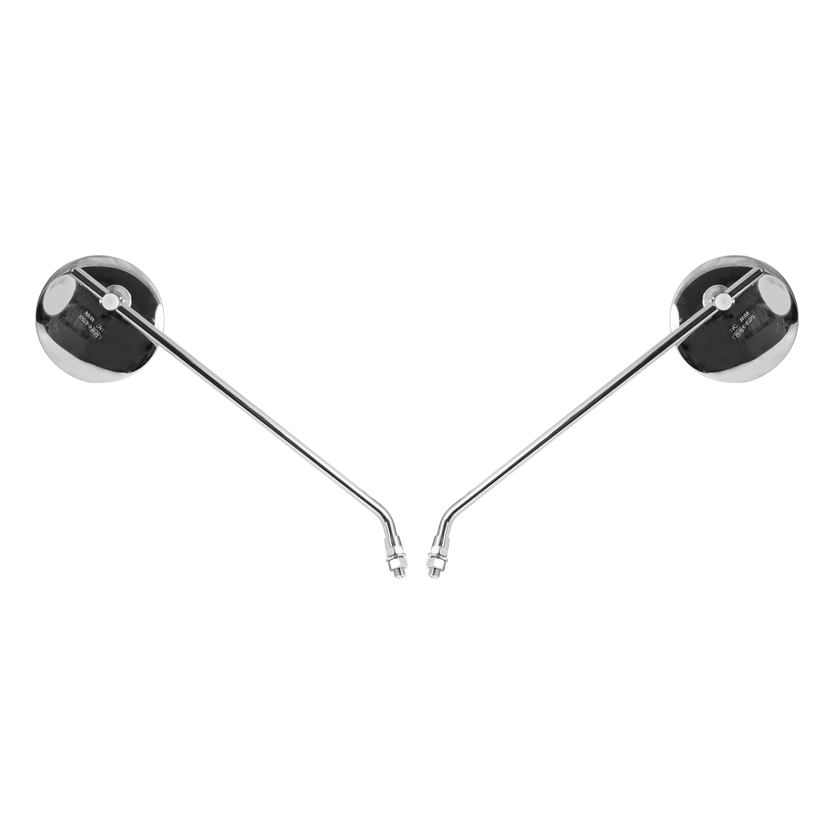 Mirrors 10mm Chrome Round L & R Lambretta Star - 611371 - Image 02