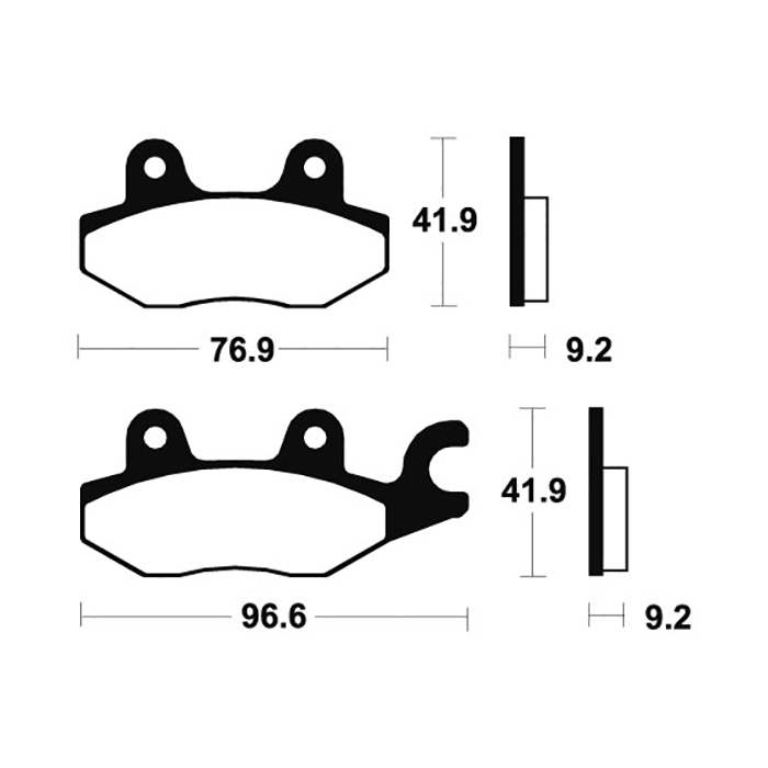 Brake Pads ME188 Organic (Rear) - 650010 - Image 01