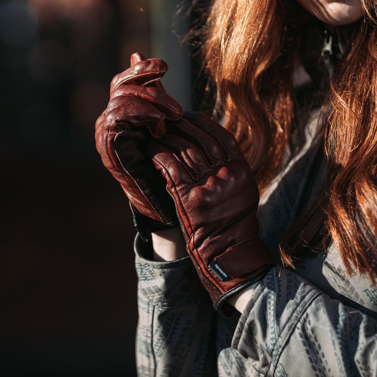 Spada Wyatt CE Ladies Leather Gloves Oxblood