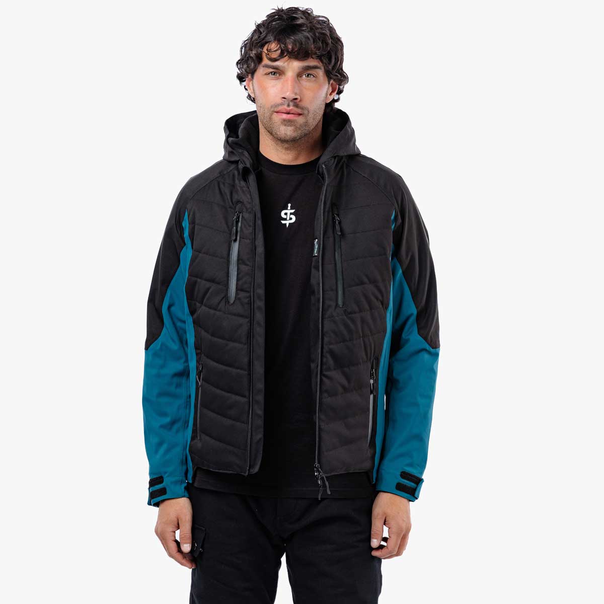 Spada Tino CE WP Quilted Jacket Black/Coral
