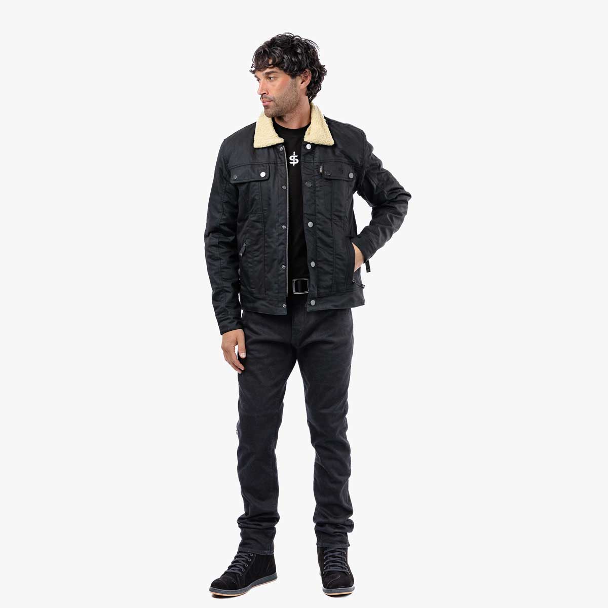 Spada Temper Trucker CE Jacket Black/Tan