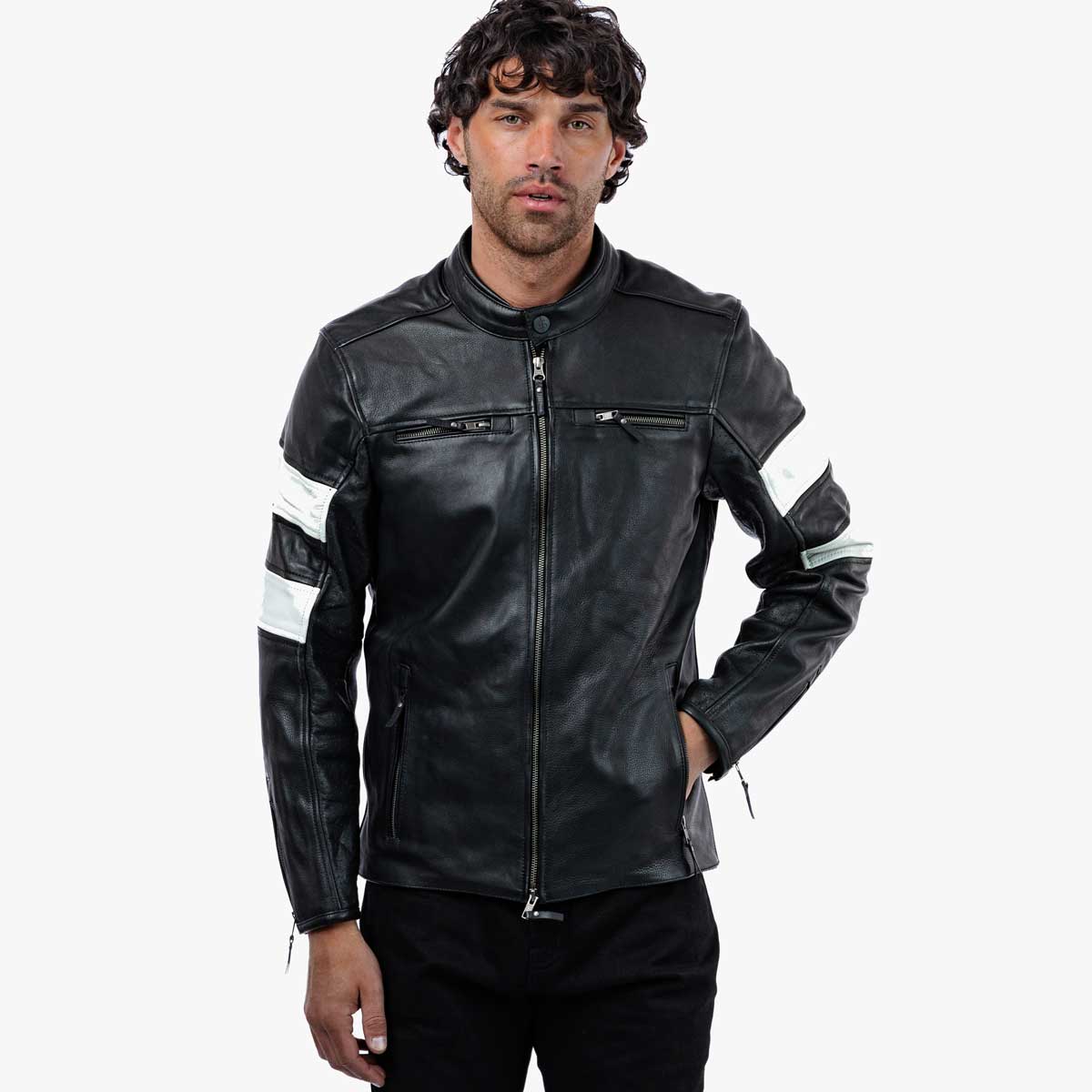 Spada Hanzo CE Leather Jacket Black/Ivory