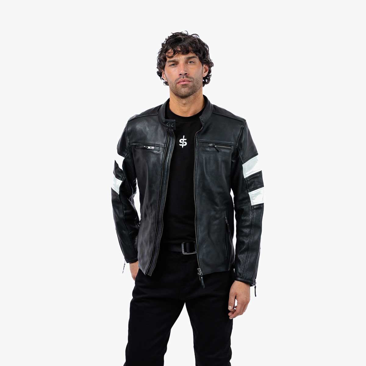 Spada Hanzo CE Leather Jacket Black/Ivory
