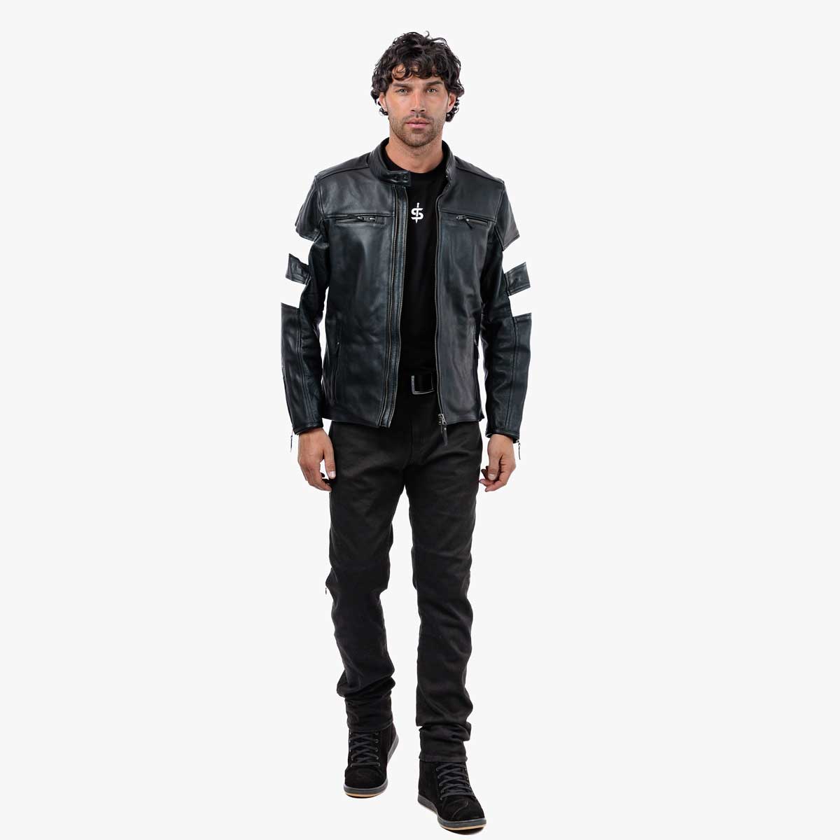 Spada Hanzo CE Leather Jacket Black/Ivory